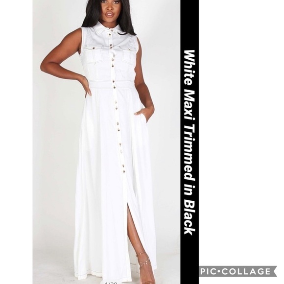 White Maxi Dress - Picture 1 of 5